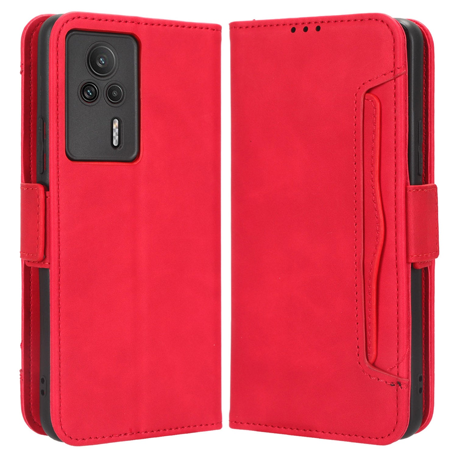 For Xiaomi Redmi K60E 5G PU Leather Phone Case Multiple Card Slots Wallet Phone Stand Cover For Xiaomi Redmi K60E 5G PU Leather Phone Case Multiple Card Slots Wallet Phone Stand Cover